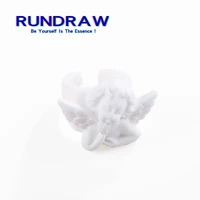 rundraw fashion women resin wishing angel white ring engagement wedding romantic gift party jewelry rings anillos mujer