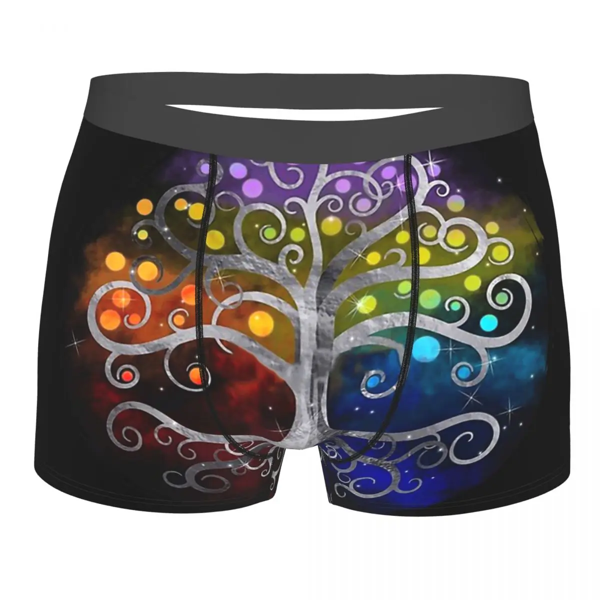 

Vikings Underpants Cotton Panties Man Underwear Sexy Tree Of Life Silver Swirl Shorts Briefs