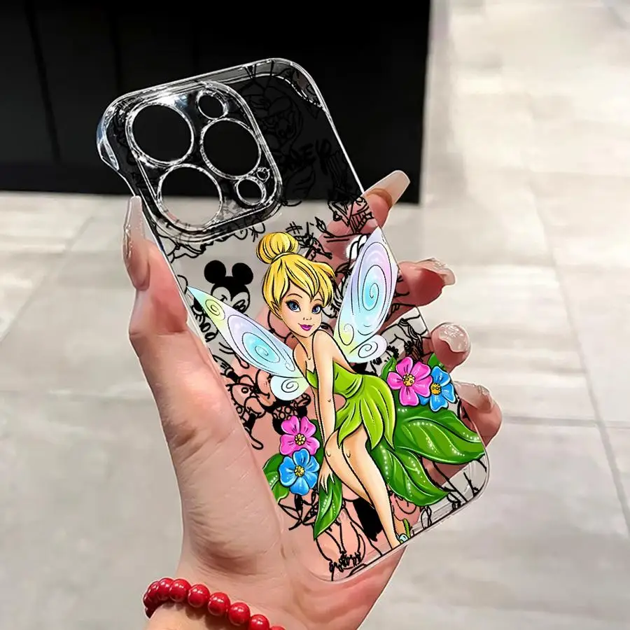 Прозрачный жесткий чехол для телефона Disney Princess iPhone 16 Pro 13 Max 14 15 11 12 прозрачный