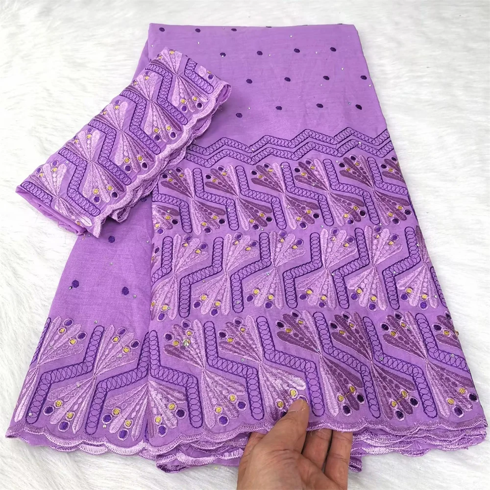 

7 ярдов, Африканская Хлопковая вышивка, сухие кружева 2023, Высококачественная швейцарская вуаль, кружево с камнями для женских свадебных платьев