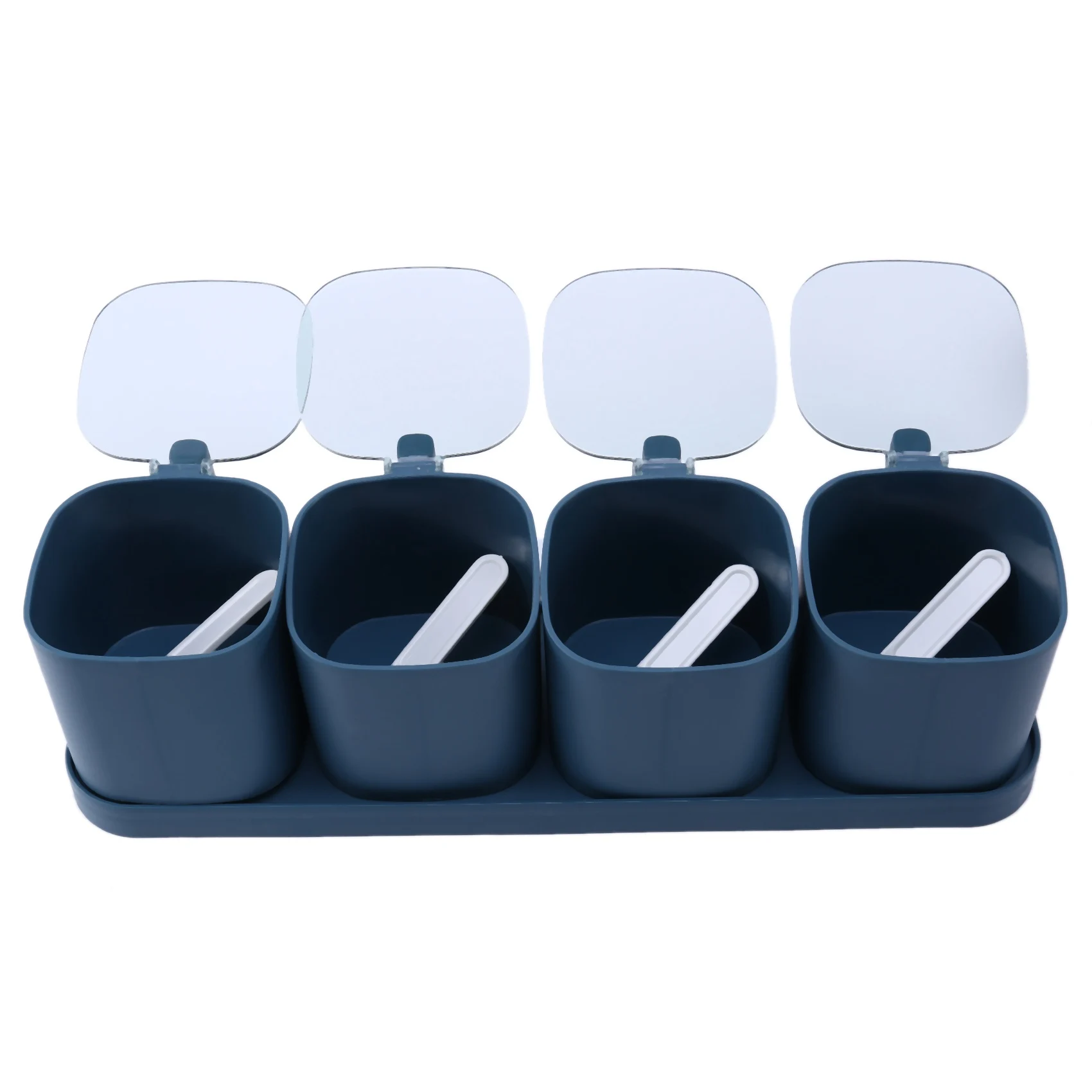 

Органайзер для приправ, 4 ячейки, цвет синий