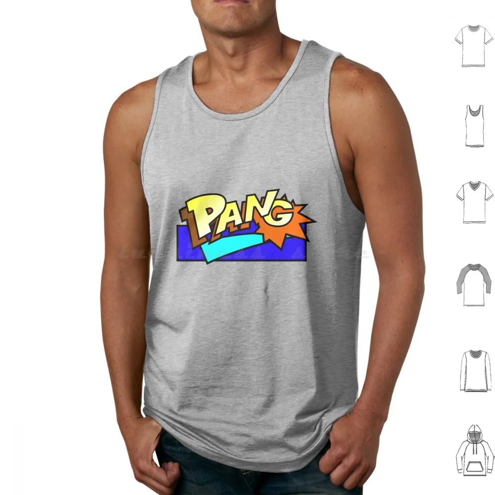 

Pang Tank Tops Print Cotton Dvg Dizionario Dei Videogiochi 80s Retro Retrogames Vintage Old Games 8bit Pixel Pixel Art