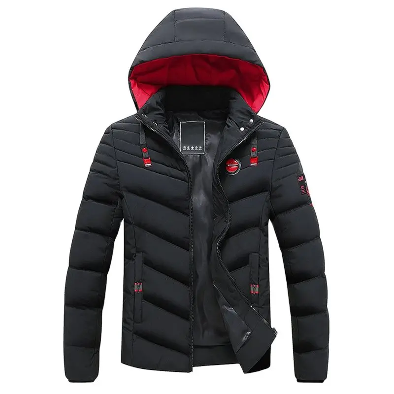

Men 2021 Winter New Windproof Warm Thick Parkas Fashion Hooded Coat Men Autumn Brand Outwear Classic Casual Parkas Jackets Men
