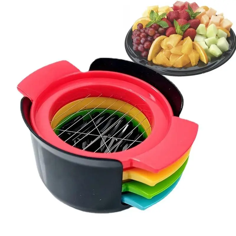 

3 In 1 Egg Slicer For Hard Boiled Eggs Multifunctional Egg Cutter Strawberry Slicer With Sturdy Stainless Steel Wire Cut Eggs