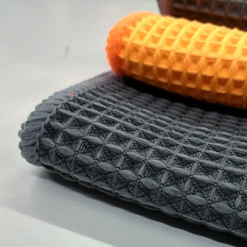 Glass Cleaning Water Drying Microfiber Window Clean Wipe Auto Detailing Waffle Weave For Kitchen Bath