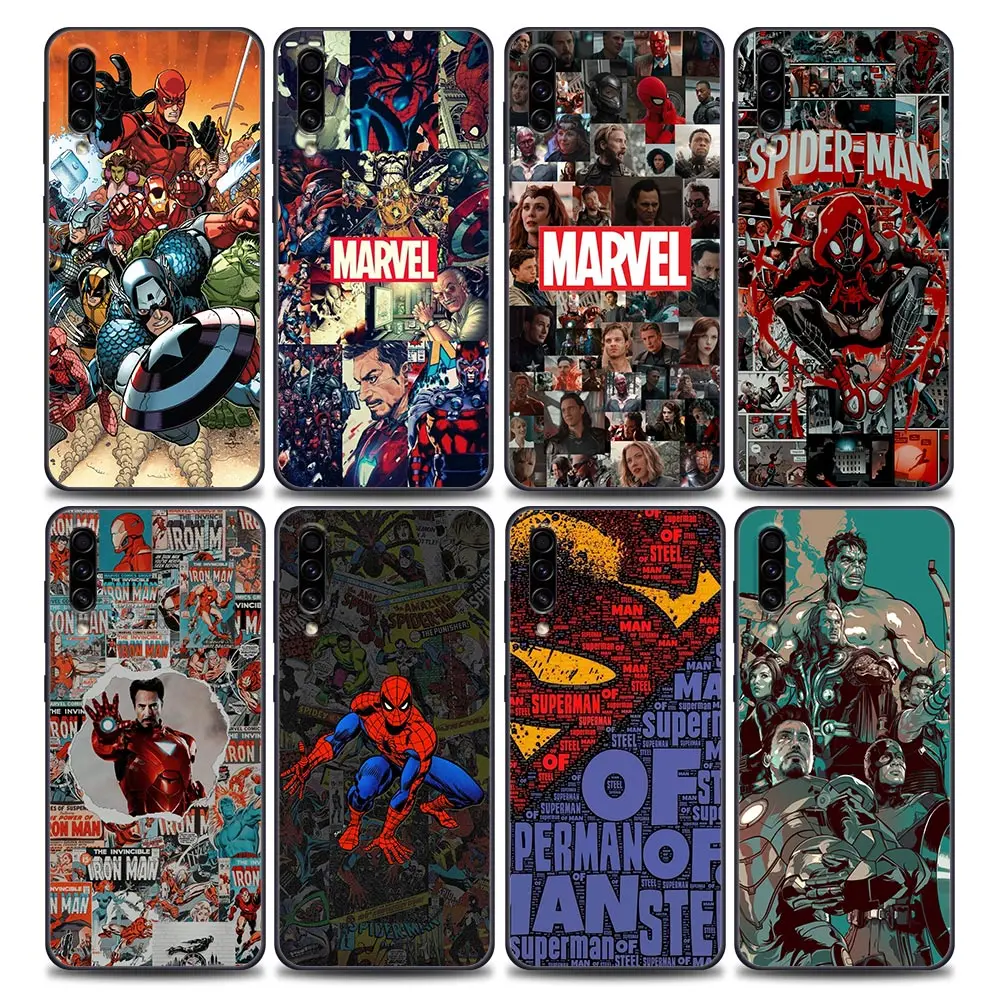 

Avengers Marvel Comics Logo Case For Samsung Galaxy A50 A50s A70 A70s A30s A10 A20 A40 A80 A90 A7 A9 2018 Soft Phone Cover Cases