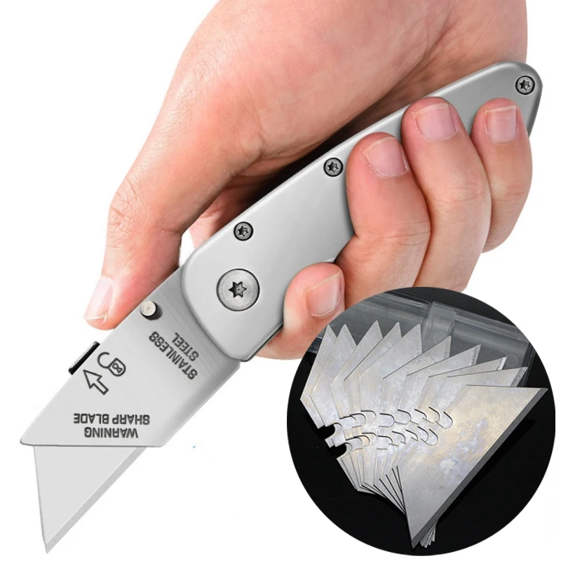 

Складной нож с 10 лезвиями, Мультитул, портативный карманный резец, универсальный резец для бумаги, «сделай сам», ручные инструменты