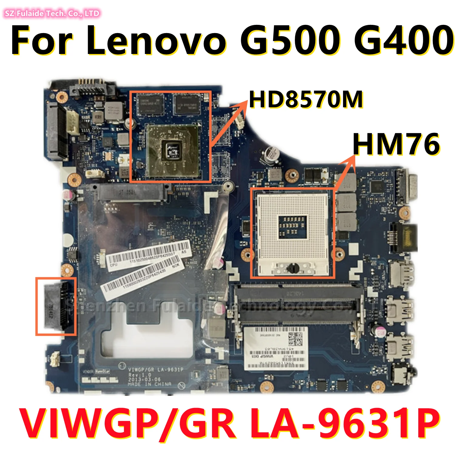 VIWGP/GR LA-9631P Клавиатура для ноутбука Lenovo G500 G400 материнская плата с PGA989 HM76 HD8570M/R5 M230 GPU DDR3 100% ТЕСТ ОК