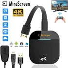 Экран Mira G5 2,4G 5G 4K беспроводной HDMI-совместимый адаптер TV stick Miracast Airplay приемник Wifi Dongle mirror screen Streamer
