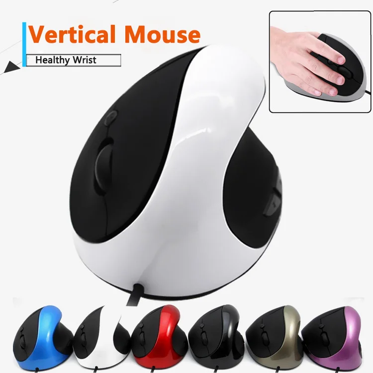 

Wired Right Hand Vertical Mouse 800/1200/1600 DPI USB Optical Gaming Mice 6D Office Ergonomic Mouse Computer Mause For PC Laptop