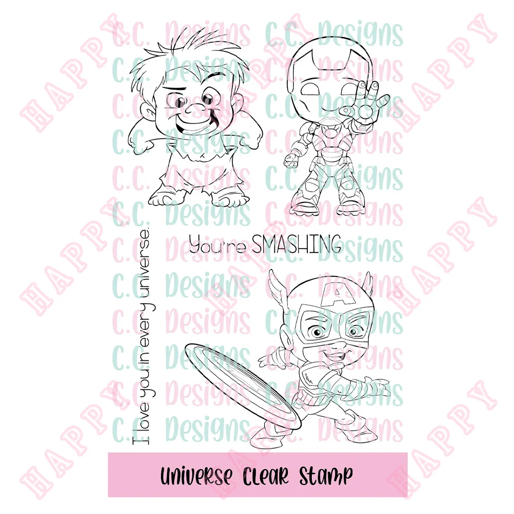 

New Clear Stamps Metal Cutting Dies Universe Decoration For DIY Scrapbooking Diary Album Paper Template Card Embossing Handcraft