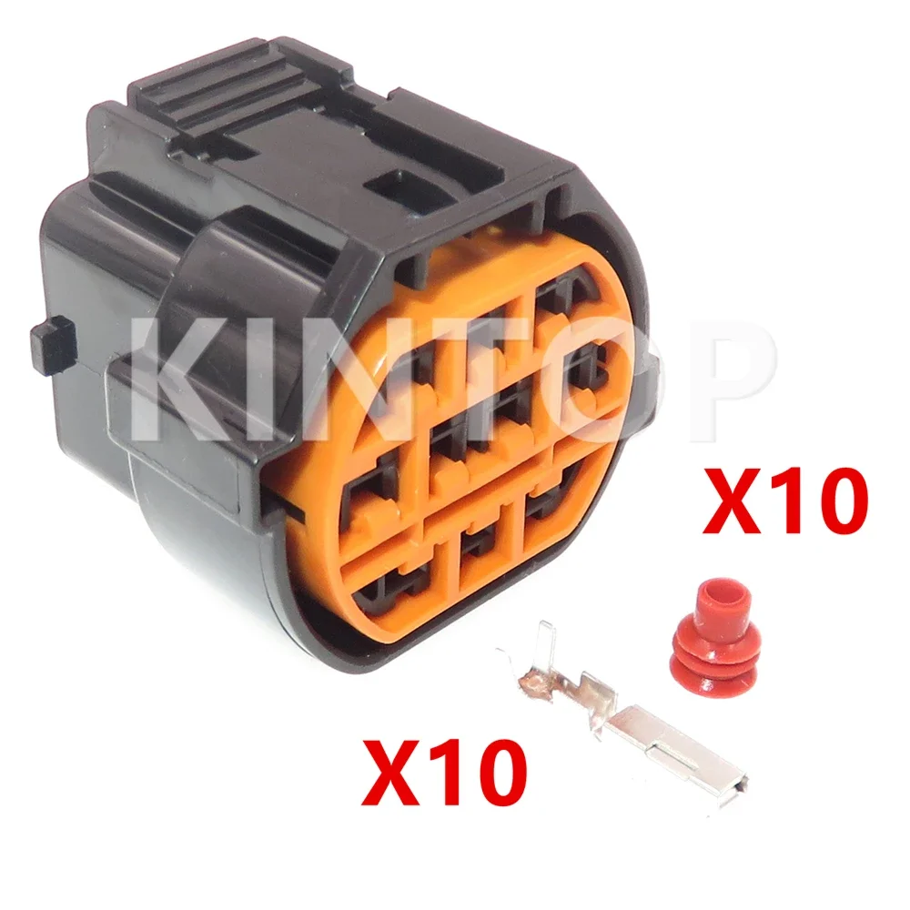 

1 комплект, 10 контактов HP066-10021 HP076-10100Автомобильный водонепроницаемый разъем переменного тока в сборе для HYUNDAI GL221-10021 Автомобильная розетка для проводов фар