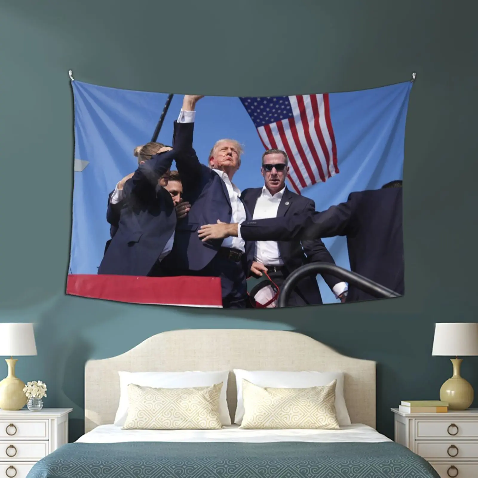 Гобелен Трампа настенное искусство подвесные США 2024 поддержка выборов декор для