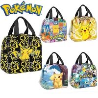 pokemon pikachu school bag cartoon pikachu handbag eevee casual canvas bag pocket monster students backpack childrens day gift