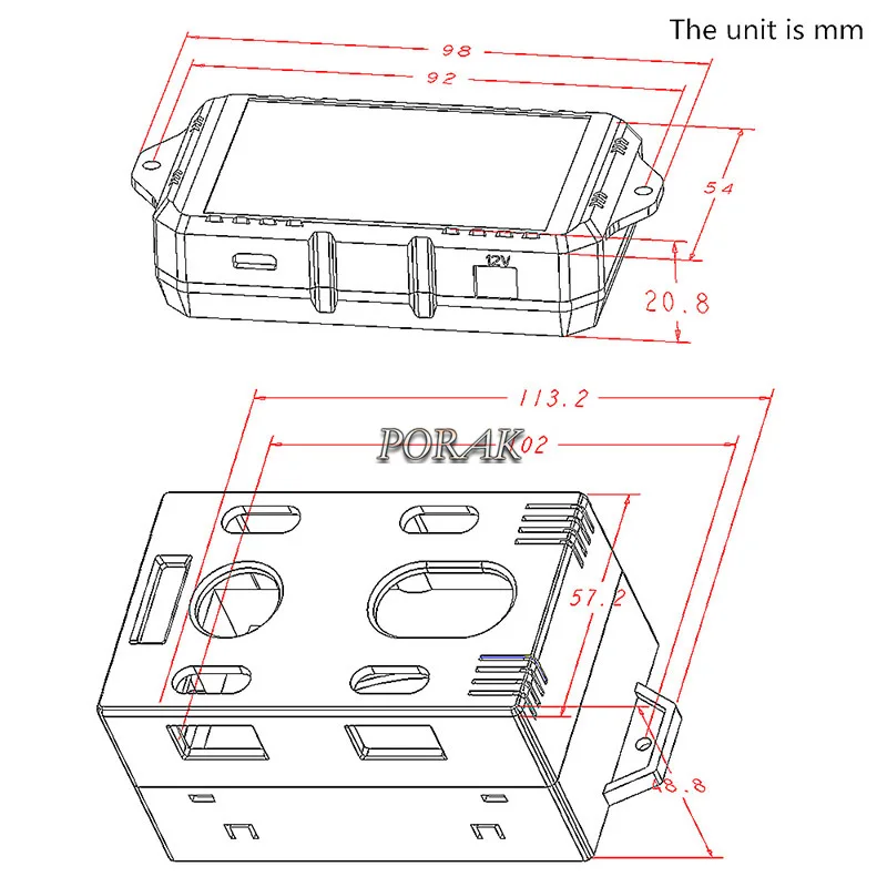 VAT-1030 JUNTEK Беспроводной двухсторонний измеритель напряжения, тока и мощности, вольтметр, емкостной кулонометр, постоянный ток 100В/30А VAT1030
