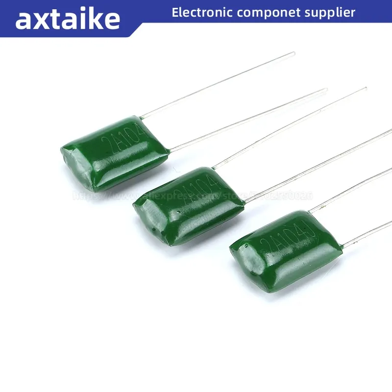 

50PCS 2A104 2A104J 100V 0.1UF 100NF DIP Polyester Film Capacitor