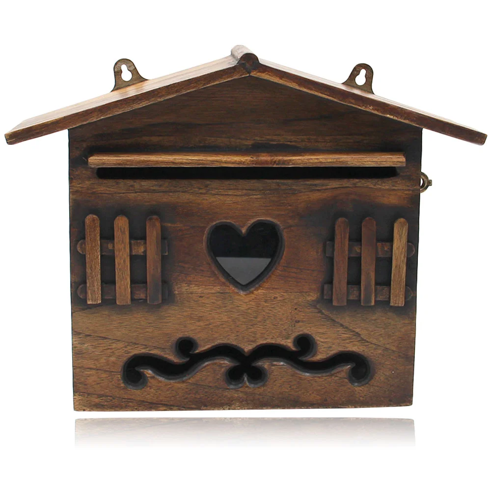 

Box Letter Wooden Mailbox Wall Newspaper House Outdoor Suggestion Vintagemount Ballot Mounted Rustic Waterproof Mail Retro