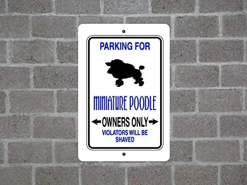 

Декоративный Знак для парковки миниатюрного пуделя, охранник собаки, порода, Алюминиевый металлический знак, знак забора, подарок
