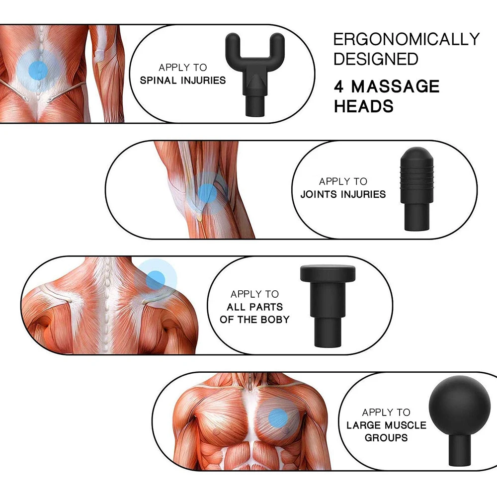 Массажер глубокой мышцы высокой частоты для фасции, лечение боли в теле, тренировка, расслабление, похудение, формирование.