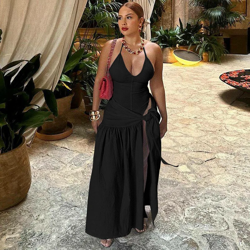 BKLD Женская одежда 2024 осенняя новая мода сексуальные боди без рукавов с открытой