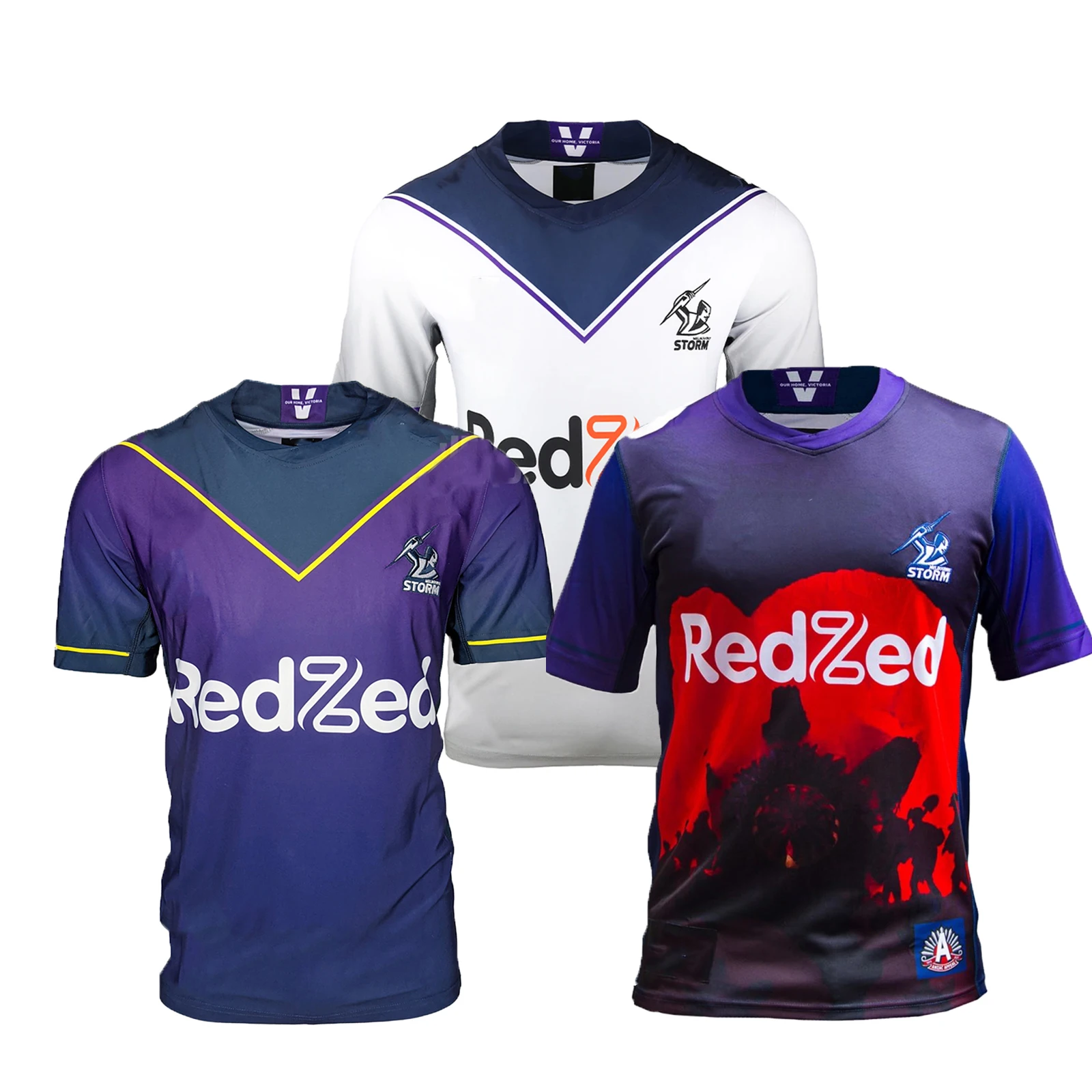 

2021 Melbourne Storms Home/Away/Anzac Jersey Rugby Jersey Sport Shirt S-5XL