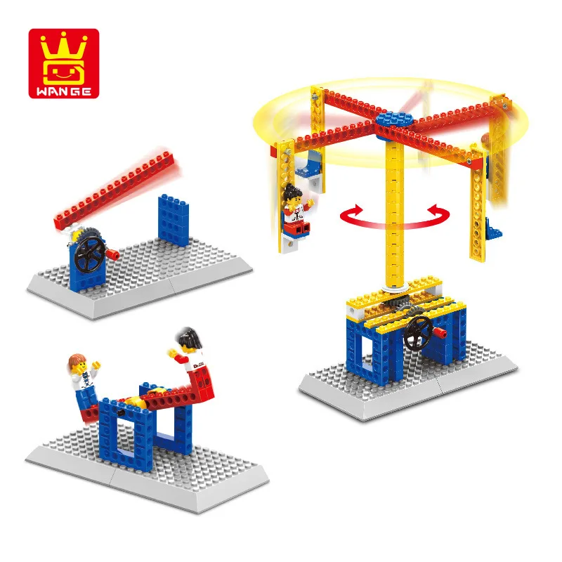 

WANGE Popular Science Assembly Toys DIY Small Particle Building Blocks Power Principle Construction Machinery 3 In 1 Series