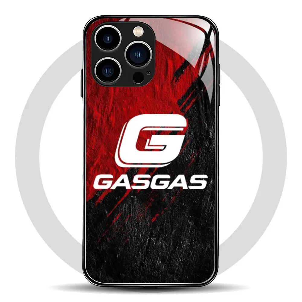 Чехол для телефона с логотипами G-GASGAS для iPhone 17 Air, 16, 15, 14, 13, 12, 11 Plus, Mini, Pro, Max, стеклянный магнитный чехол (art.: 3920db14c1351) - 3920db14c1351