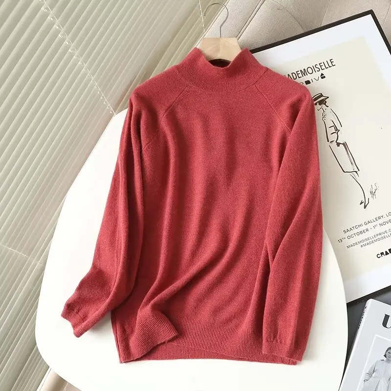 Увядливый скандинавский минималистичный модный базовый вязаный свитер пуловер