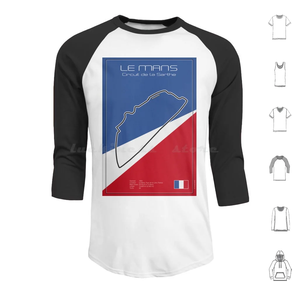 

Le Mans Racetrack Hoodies Long Sleeve Racing Speed Driver Racetrack Monza Daytona Winner Motor Racing Car Le Mans