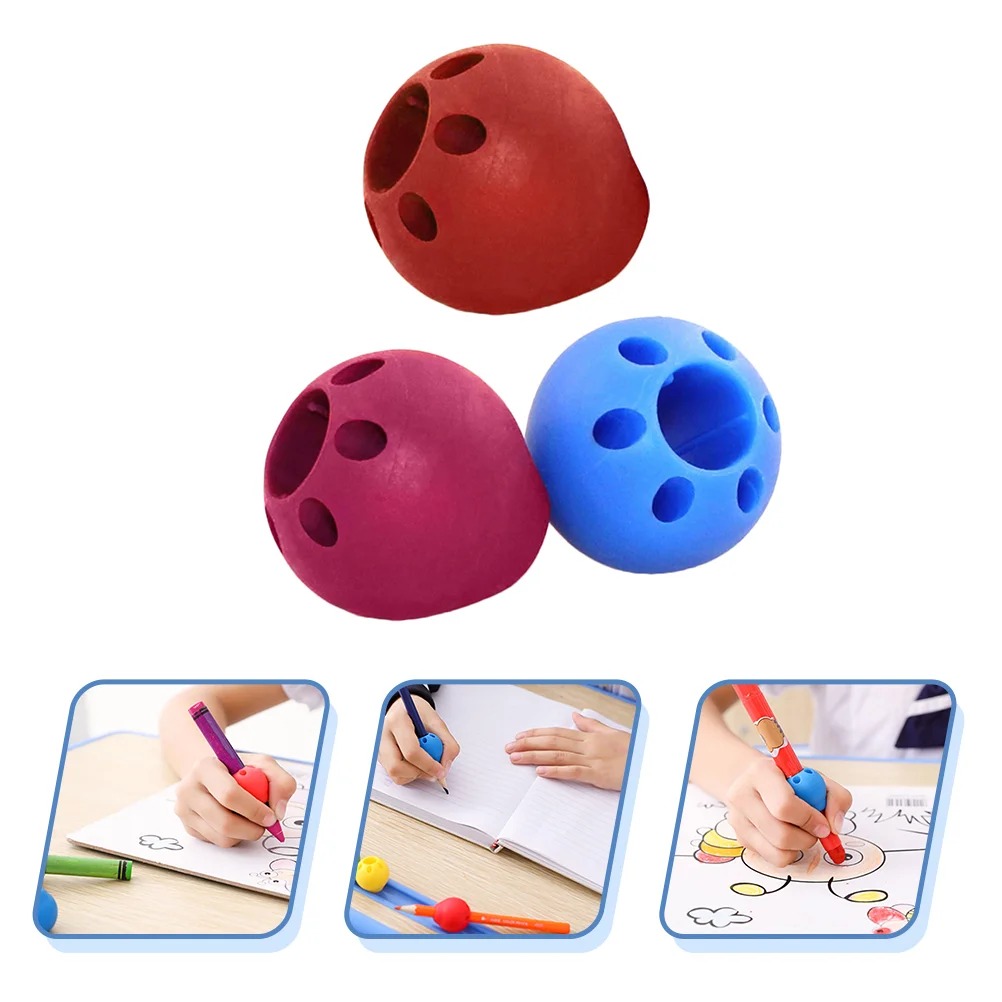 

3 Pcs Crayon Pencils Kids Grasp Posture Correction Tools Silicone Auxiliary Grip