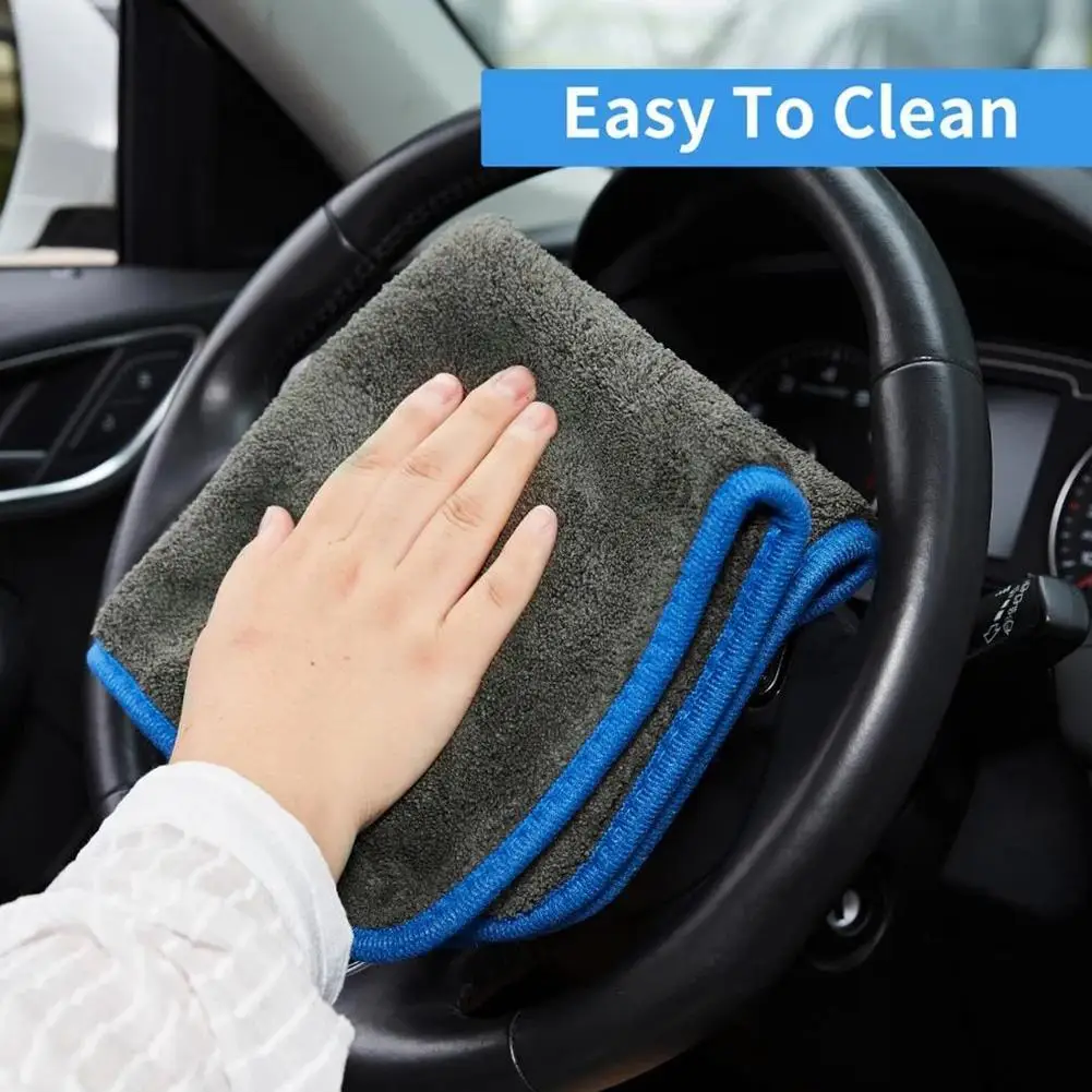 

1200GSM Thick Car Wash Microfiber Towel Car Cleaning Drying Towels Detailing Polishing Cloth Rags For Cars Kitchen Glass 40x40cm