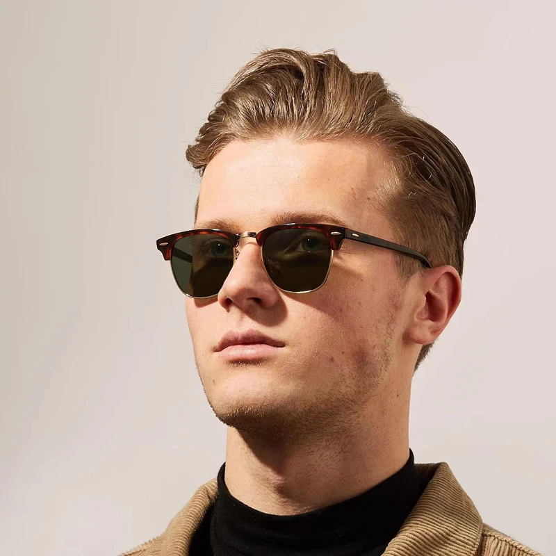 3016 мужские дизайнерские классические квадратные очки в черной оправе модные