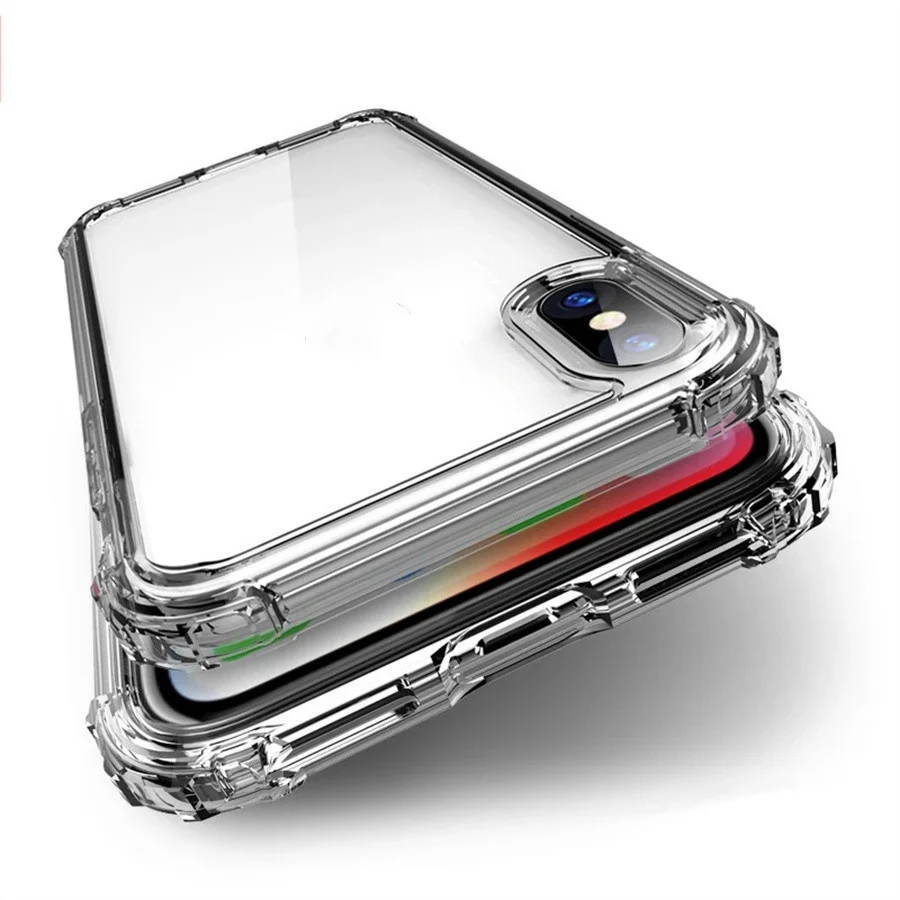 

Противоударный Прозрачный чехол для телефона iPhone 11 12 13 14 Pro Max, 100 шт., силиконовый мягкий чехол для iPhone XR 8 7 6s XS, задняя крышка