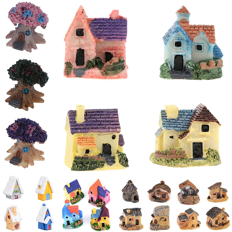 Искусственный миниатюрный дом коттеджи сделай сам для украшения сада кукольного