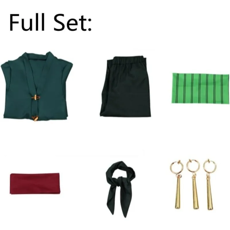 Мужское аниме-кимоно карнавальный костюм зеленый халат плащ униформа наряды на