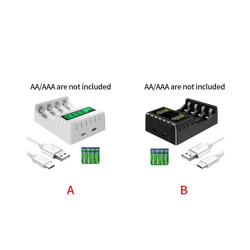 

Универсальное короткое зарядное устройство с USB-разъемом для зарядки аккумуляторов с ЖК-дисплеем