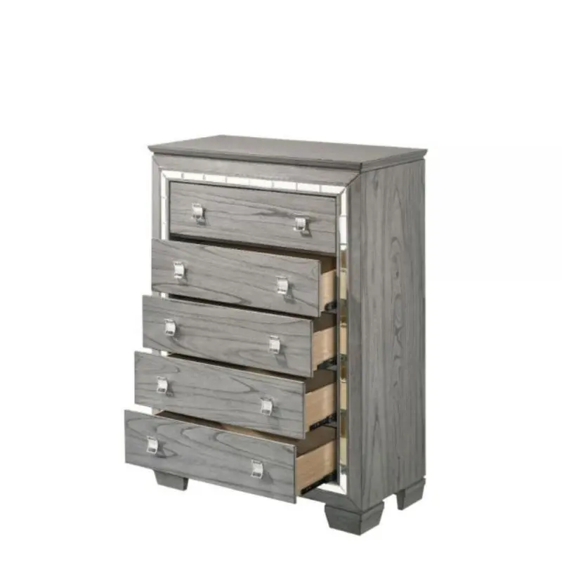 

Finish 6-Drawer Modern Dresser with Ample Storage Space Modern Light Gray Oak Finish 6-Drawer Dresser with Ample Storage Space,