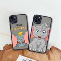 disney dumbo phone case for iphone 13 12 11 pro max mini xs 8 7 plus x se 2020 xr matte transparent cover