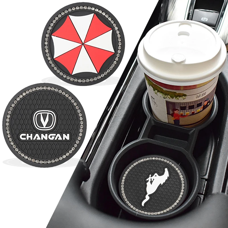 

1pcs Universal Silicone Diamond Water Coaster Anti-Slip Mat for Roewe I5 350 Panel Radio 550 Rx5 750 360 Ei5 Car Accessories