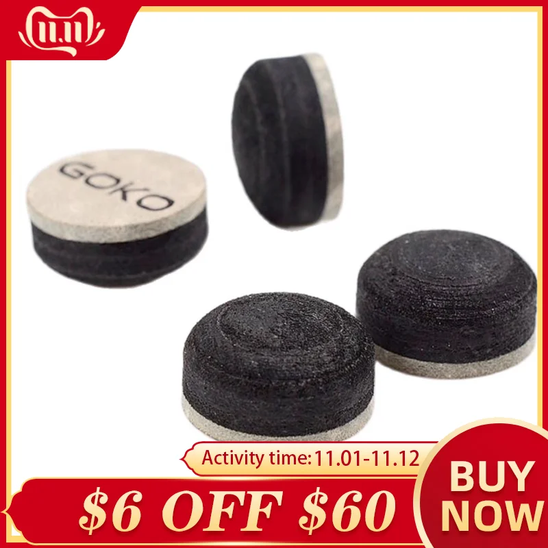 

New GOKO Pool Cue Tip Billiards Cue Tip 10/11/11.5/11.75/13mm Prefessional Tip Billiard Accessories for Champion Pool Cues Tip