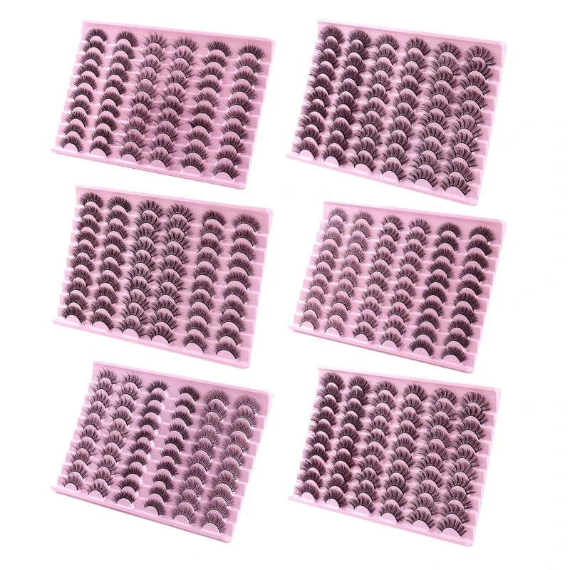 

False Eyelashes Russian Strip Lashes DD Curly Natural Wispy Fluffy Eyelashes Drop Shipping