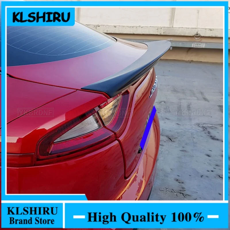 

Use for KIA K8 Stinger Spoiler Real Glossy Carbon Fiber Rear Wing R Style Sport Accessories Body Kit Stinger Rear Spoiler 14-19