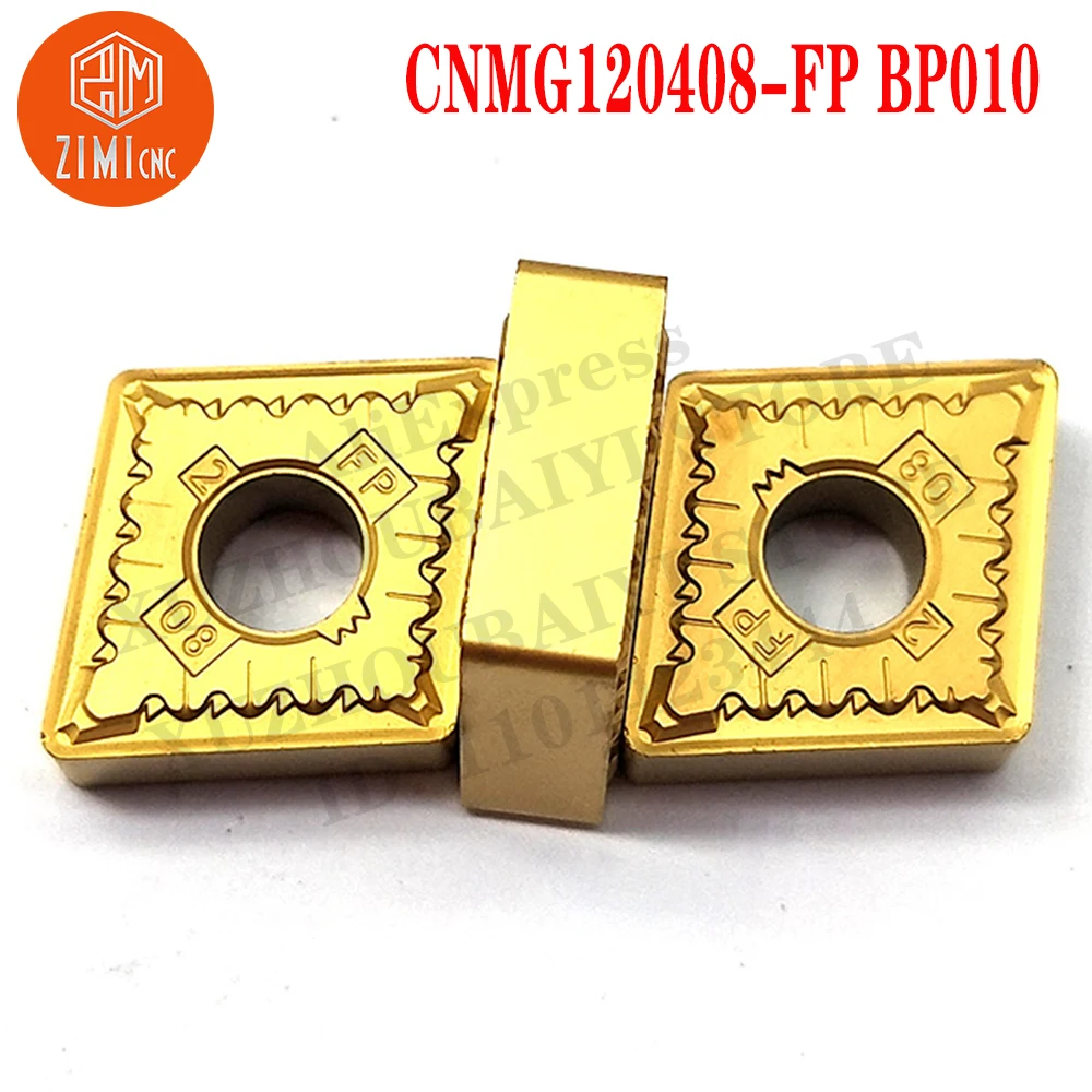 

CNMG120408-FP BP010 CNMG Turning Tool Carbide Insert CNMG Lathe Cutter Tool Blade CNC tool metal lathe mechanical Carbide Insert
