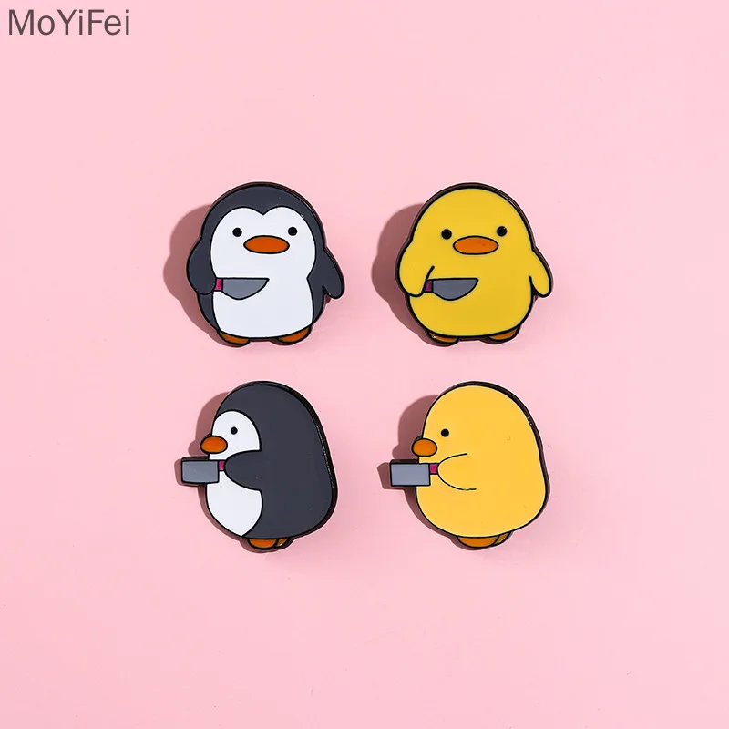 

Enamel Pin - Penguin Little Yellow Duck Cartoon Metal Badge Chest Pin Backpack Jacket Decoration Jewelry Gift for Children