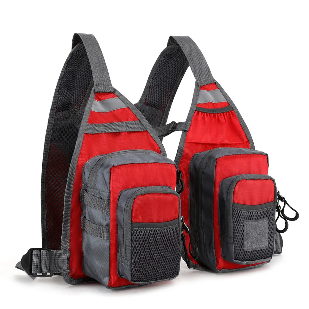 Versatile Outdoor Fishing Vest Multi-Pocket Waistcoat Adjustable Mountaineering Sleeveless Jacket  Vest Style Tactical Backpack