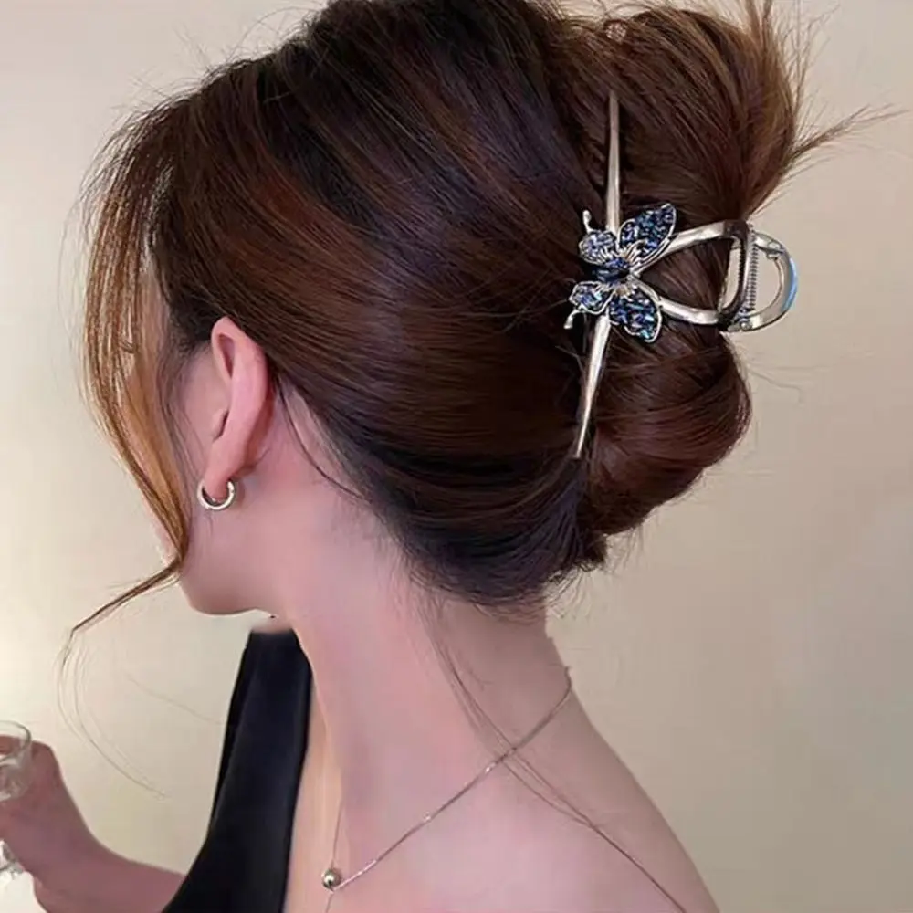 

Заколка-зажим для волос в виде бабочки и акулы, аксессуары для волос в Корейском стиле, металлическая заколка для волос, Шпилька для волос