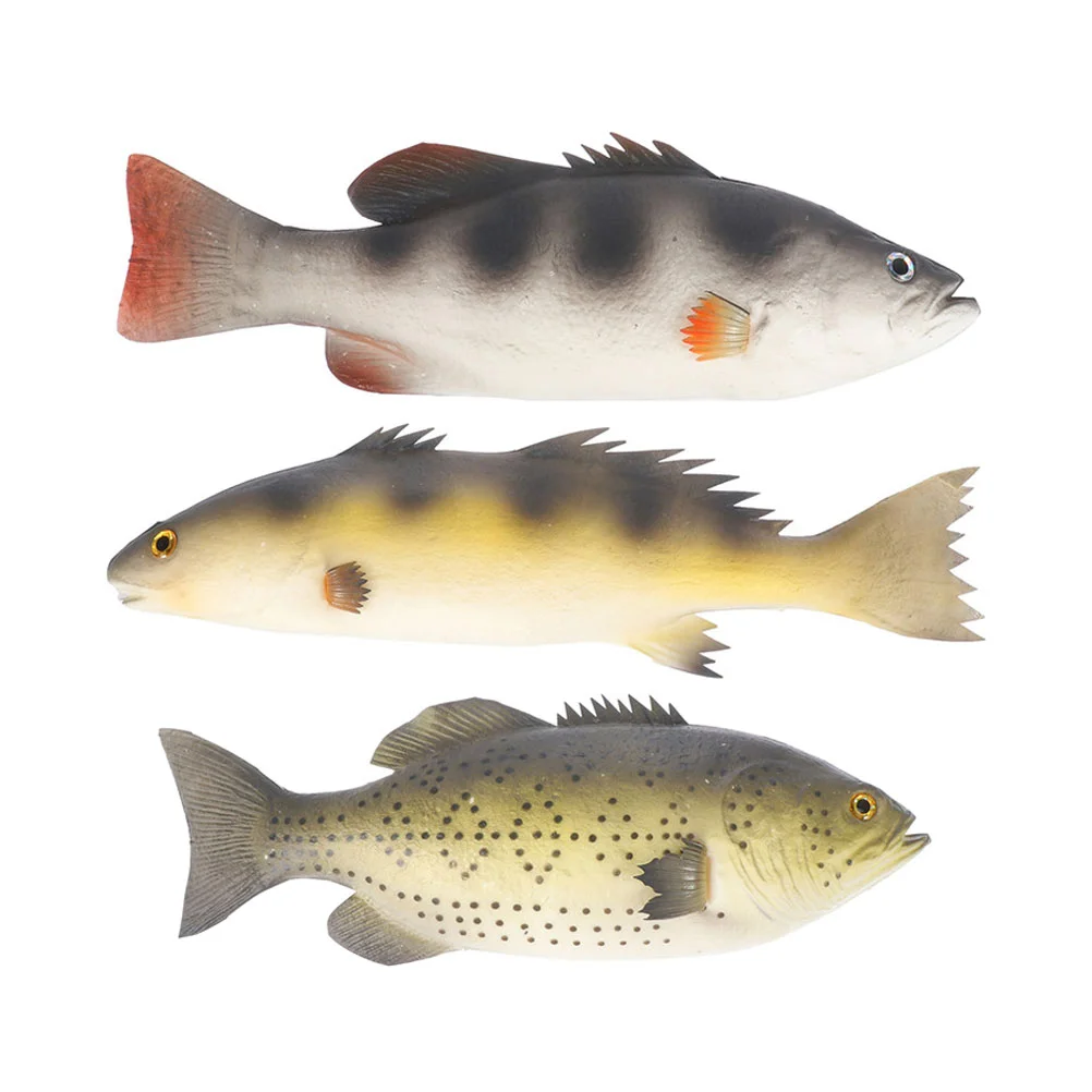 

3Pcs Indoor Decorative Simulation Portable Artificial Fish PU Fish Model Fake Fishes Fake Fish Decor for Kitchen Home Friends