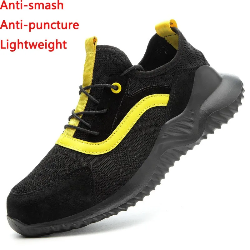 

2022 New Anti-smashing Safety Shoes Labor Insurance Shoes Steel Toe Shoes Work Sneakers Men Puncture Proof Lightweight Work Shoe