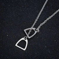 tulx stainless steel hollow geometric pendant necklace for women girls clavicle chain female jewelry accessories