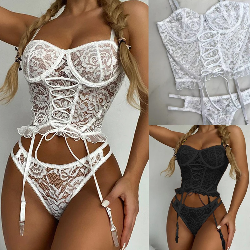 

Кружевное сексуальное нижнее белье Exshe, кофта с подвязками, Φ XXXXXL